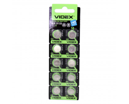 Алкалиновая батарейка таблетка VIDEX LR1120, 1,5V