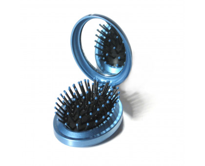 Складная массажная расческа для волос с зеркалом