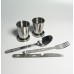 Набор с фляжкой (1392мл), складными стаканами, вилкой, ложкой и ножом