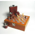 Шахматный набор с фляжкой (174мл) и металлическими стаканами